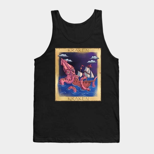 kraken Tank Top by ruben